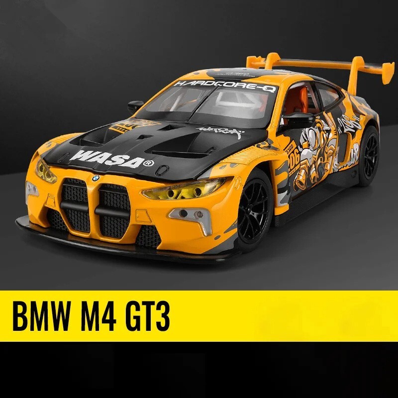Joint Edition 1:24 BMW M4 GT3 AUDI R8 LMS Alloy Sports Car Model Diecasts Metal