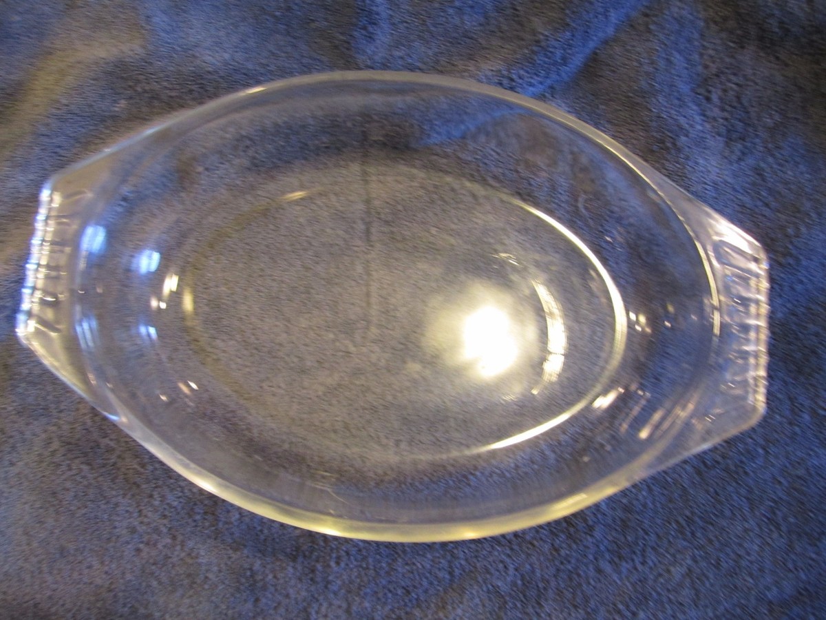 Vintage Qt Pyrex Oval Heavy Glass Roasting Pan 088 Casserole Baker