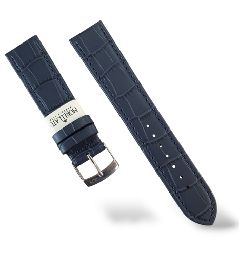 NOUVEAU SANGLE REMPLACEMENT Vrai Cuir De Crocodile Gris 18mm Neuf Fait