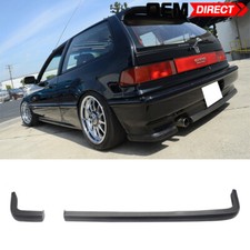 Fits 88-91 Honda Civic Ikon Style Pu Rear Bumper Lip Splitter Spoiler 2pcs Fits 88-91 Honda Civic Ikon Style Pu Rear Bumper Lip Splitter Spoiler 2pcs