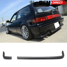 Fits 88-91 Honda Civic Ikon Style PU Rear Bumper Lip Splitter Spoiler 2PCS