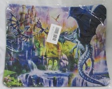 Fantasy Dragon Mouse Pad Castle Unicorn Purple 8x10 Nonslip NEW NIP