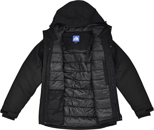 Nueva Chaqueta de Esquí Snow Country Para Hombre Grande 2X 3X 4X 5X 6x 7X Aislada 015 Negra Hth - Imagen 3 de 5