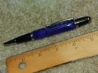 Le Roi Ballpoint Twist Pen / Blue Body with Silver Highlights & Black & Chrome T — photo 10