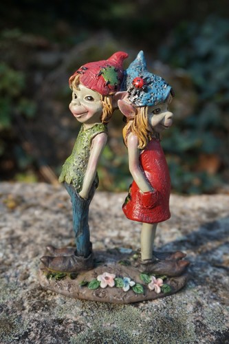 140074 FIGURINE TROLL COUPLE LOVE DOS A DOS AMOUR PIXIE ELFE PIXIES FEE - Imagen 2 de 6