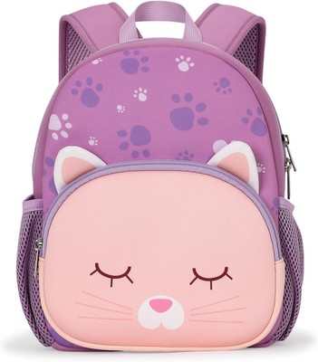 mibasies Toddler Backpacks for Girls 2-4: Baby 12IN(not fit folder), Cat 