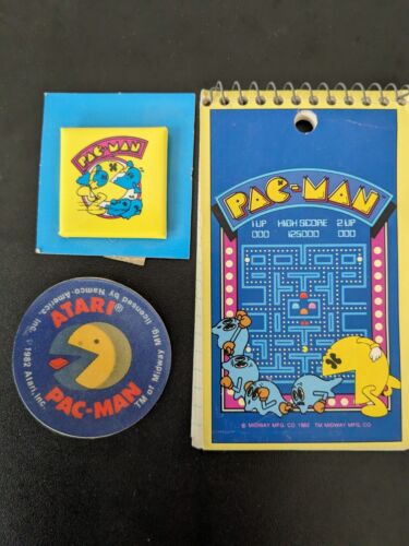 PAC-MAN VINTAGE 1980s MERCH+PROMO BIG LOT: Hat, Flyer Disc, World's Fair +MORE - Picture 6 of 15