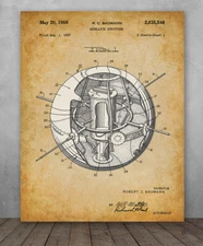 Poster - Satellite Patent - Choose Unframed Poster or Canvas
