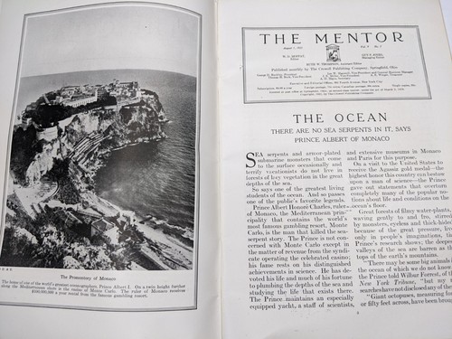 August 1921 The Mentor "The Ocean" Literature Magazine Starkweather Crowell 1B - Imagen 3 de 10