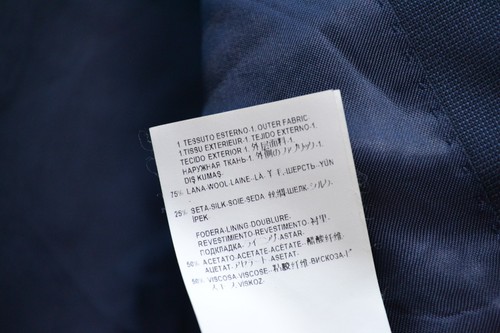 Versace Collection Silk Wool Men’s Blue Navy Sport Coat Blazer Size 52 - Picture 8 of 12