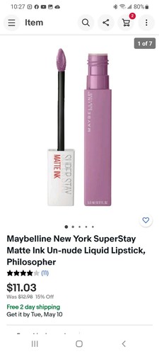 Maybelline SuperStay Matte Ink Liquid Lipstick ~ Choose From 8 Shades New! - Picture 11 of 12
