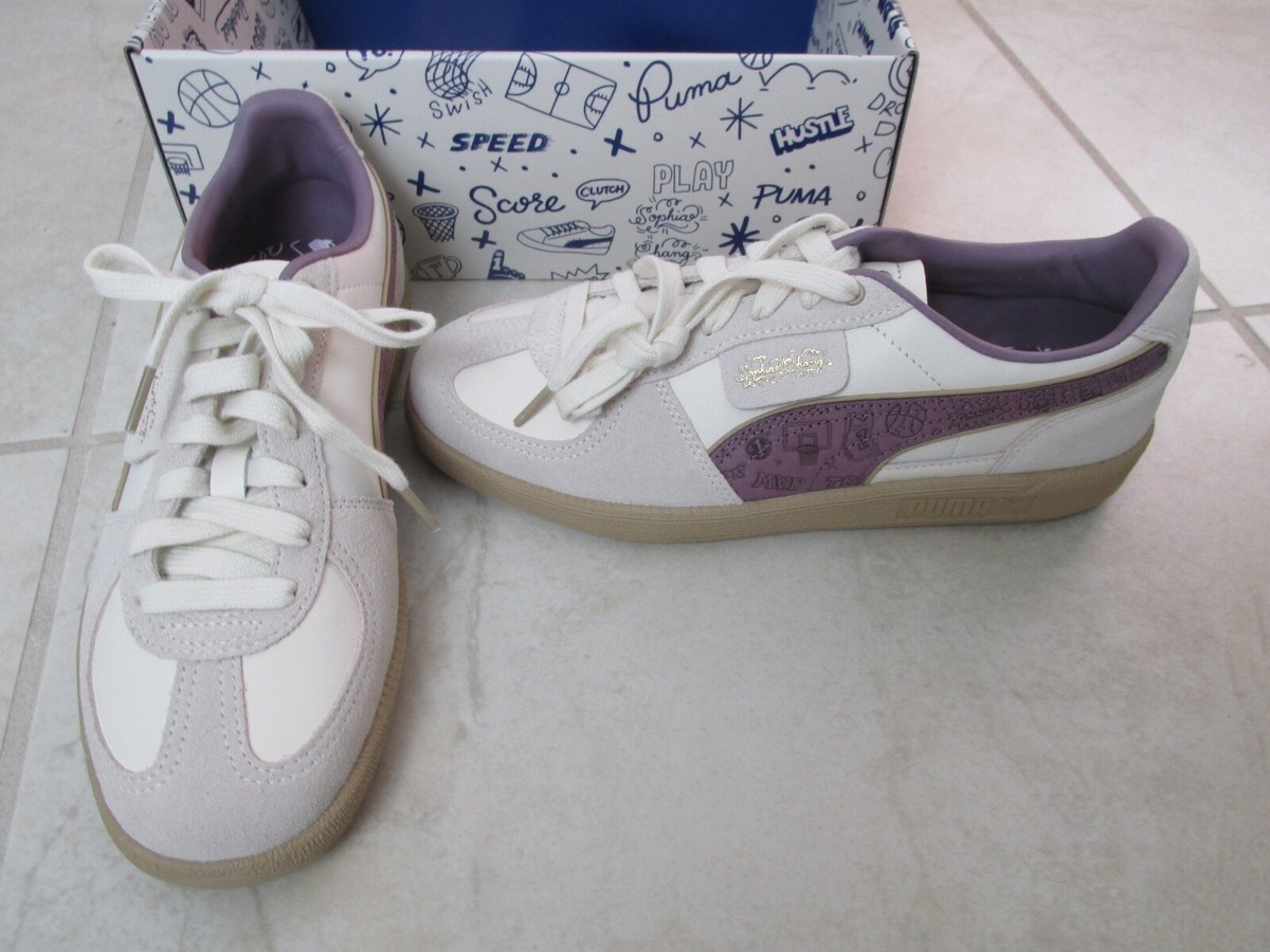 NEW Puma Palermo Sophia Chang Sneakers MENS 7.5 Ivory/Purple