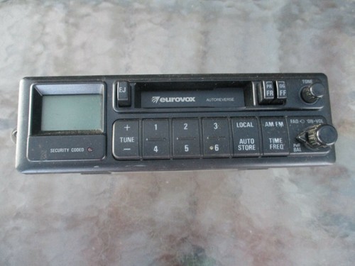 Lecteur Cassette Vintage Eurovox 2, Années 70, Fonctionnel, Noir, Modèle Rare