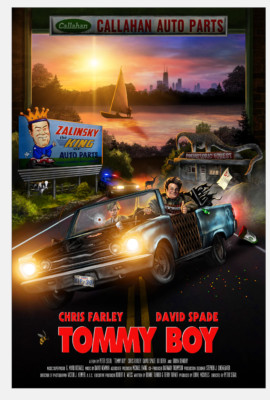 Tommy Boy Chris Farley David Spade Movie Film Poster Giclee Print 24x36 Mondo