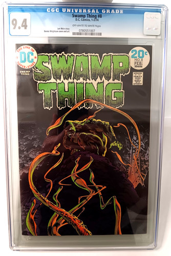 Swamp Thing # 8 (D.C. Comics, 1-2/74) CGC 9.4 OW/W Pages