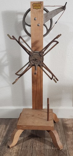 Vintage Yarn Wheel Skein Winder Antique Nilus Leclerc 38" x 15" x 15 - Picture 1 of 6