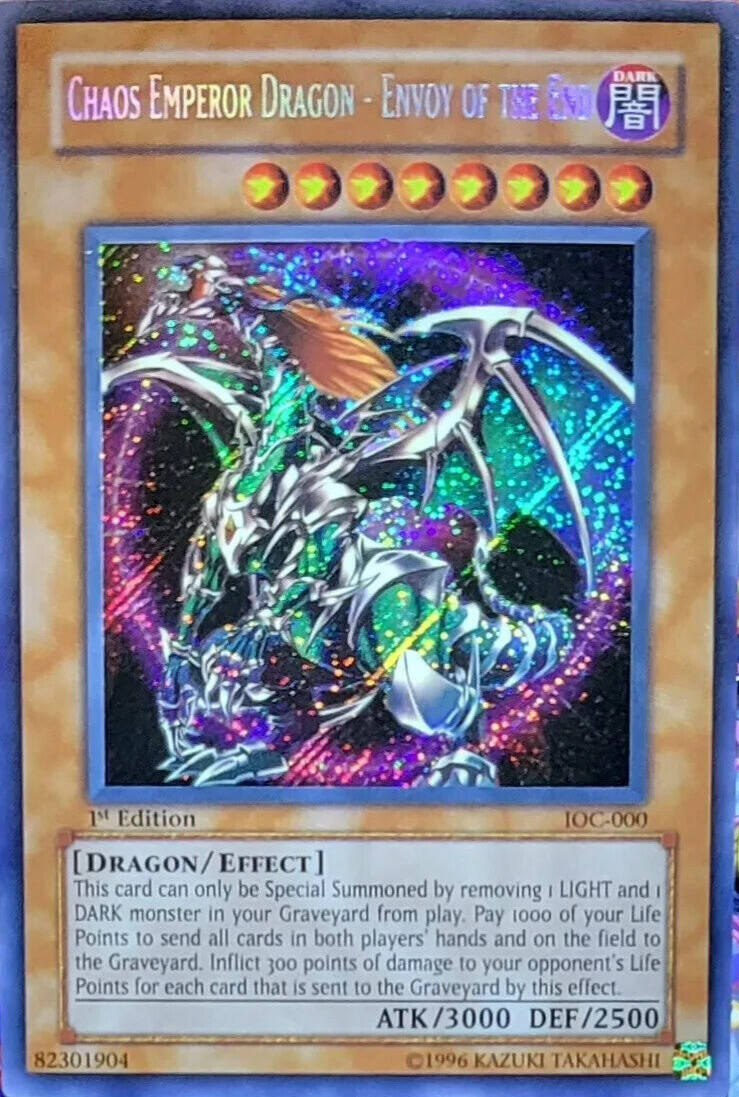Chaos Emperor Dragon-Envoy Of The End (IOC-000) - 1st Edition Secret Rare