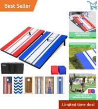 Portable Cornhole Set 4x2 ft Classic Design Includes Boards Bags Case