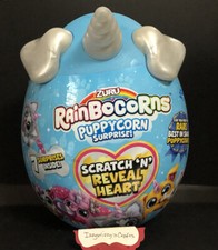 Rainbocorns Puppycorn Surprise Scratch N Reveal Dog Plush Animal NEW White Ears