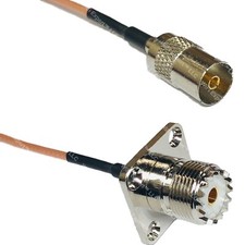 RG316 DVB TV Pal Female to UHF Female Flange RF Cable Rapid-SHIP LOT