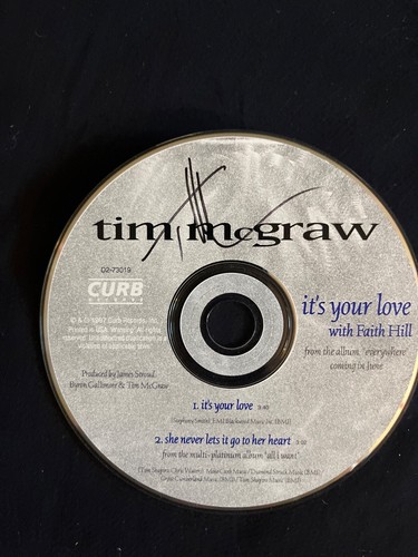 Tim McGraw signed twice. It's your love CD single - Imagen 3 de 3