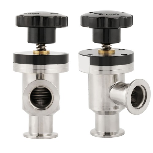New KF16 Stainless Steel High Vacuum Manual Right Angle Bellow Isolation Valve - Picture 7 of 11