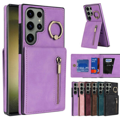 Leather Card Slot Wallet Phone Case For Samsung S20 S21 S22 S23 A13 A14 A53 A54