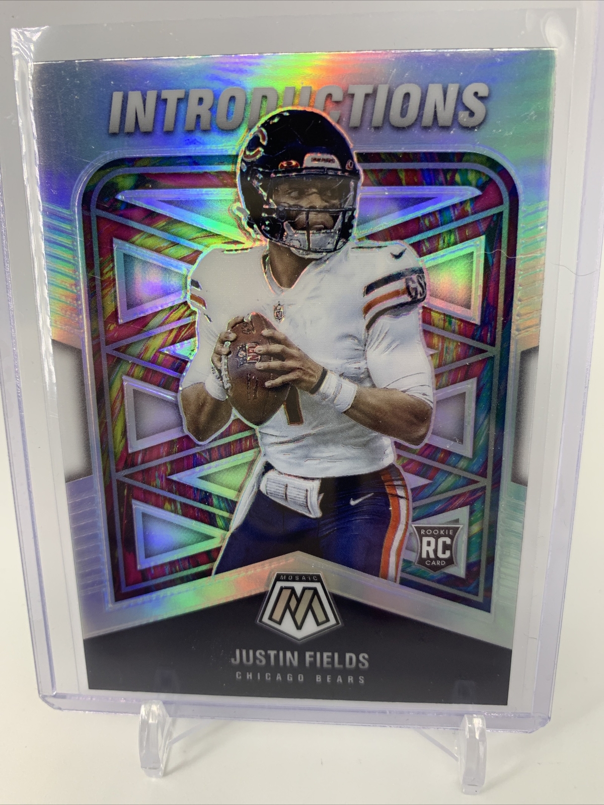 2021 PANINI MOSAIC JUSTIN FIELDS INTRODUCTIONS RC I-4 SILVER PRIZM BEARS