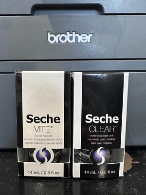 Seche Vite Dry Fast Top Coat  and Base Coat Duo Brand New 2023