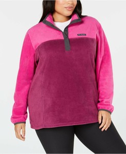 plus size columbia three lakes hooded long fleece jacket