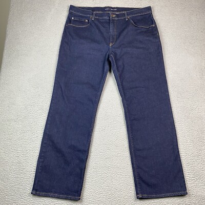 Mott & Bow Men's Size 40 x 32 Straight Fit Dark Wash Blue Denim Jeans EUC