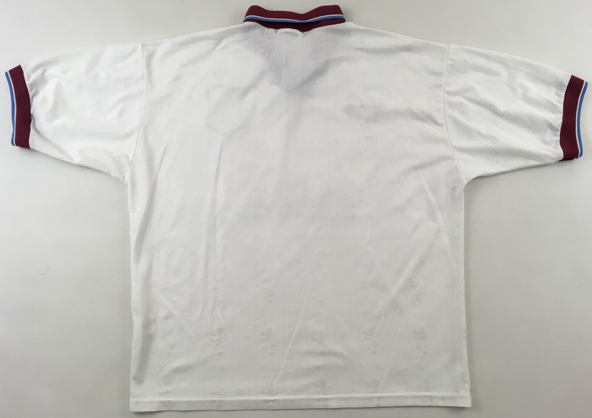 Aston Villa 1996 1997 Reebok AST vintage white away shirt jersey