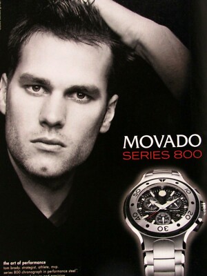 Tom Brady-New England Patriots 2006 Movado 800 Original Print Ad
