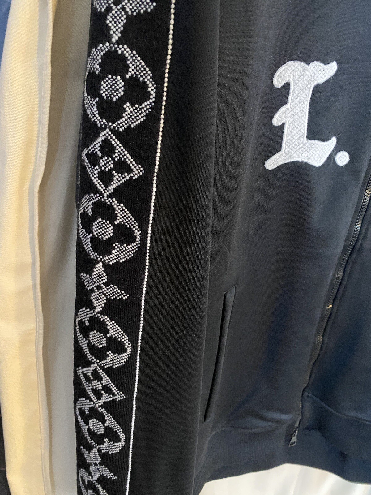 Sold out  Louis Vuitton Black Flower Monogram Track Jacket X Large image 4