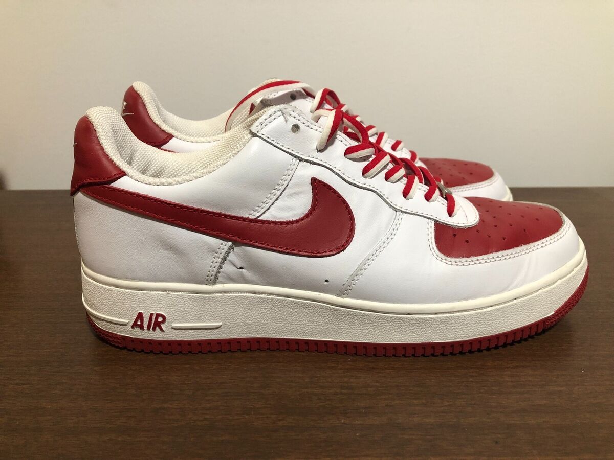 Size 9.5 - Nike Air Force 1 White 2003 Red Toe - 306353-161 Size 9.5 - Nike Air Force 1 White 2003 Red Toe - 306353-161