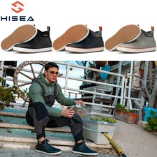 HISEA Men Fishing Deck Boot Waterproof Non-Slip Comfort Fit Ankle Rain Work Boot