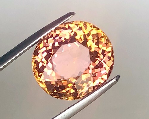 11.74ct GENUINE PASTEL PINK YELLOW TRUE TOURMALINE VVS1 - Picture 5 of 5