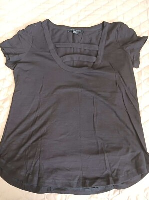Boston Proper Women's Black 100% Cotton Top Sz S