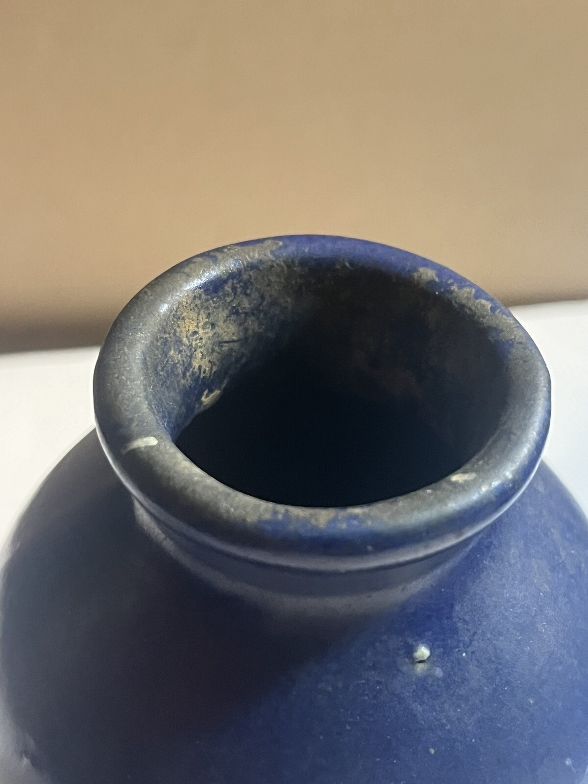 Antique Arts & Crafts Blue Glazed Matte Pottery Vase eBay
