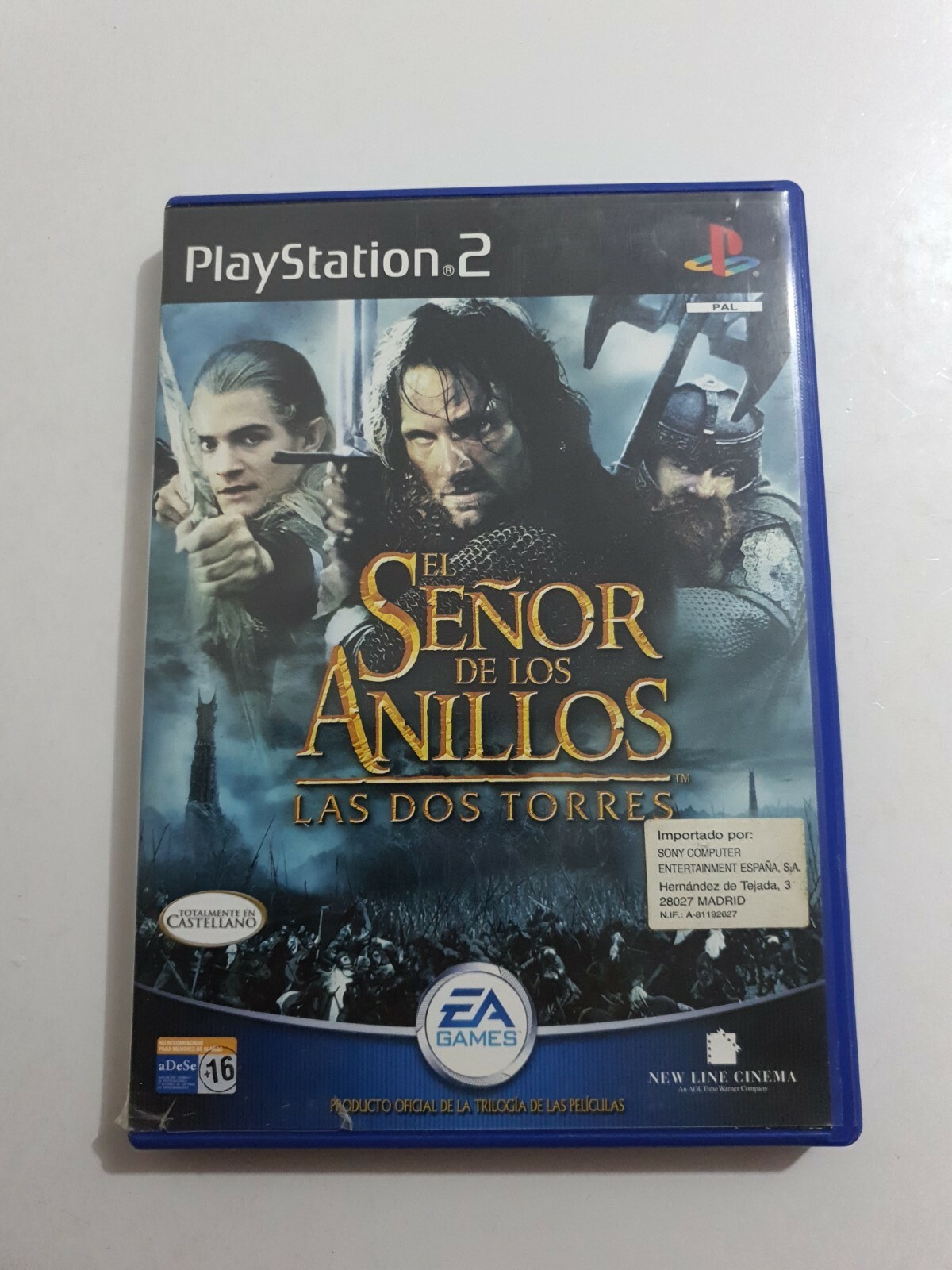 El Señor de los Anillos Las Dos Torres PS2 PAL España COMPLETO LEER