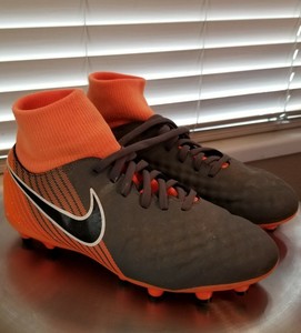 Nike Soccer Cleats Orange/ Gray/Black Youth Size 2Y Magista Flyknit upper  wraps | eBay