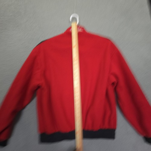 WINSTON CUP NASCAR Jacket Mens Large Coat Red Fleece Zip Up Vintage 90s Tobacco - Picture 15 of 18