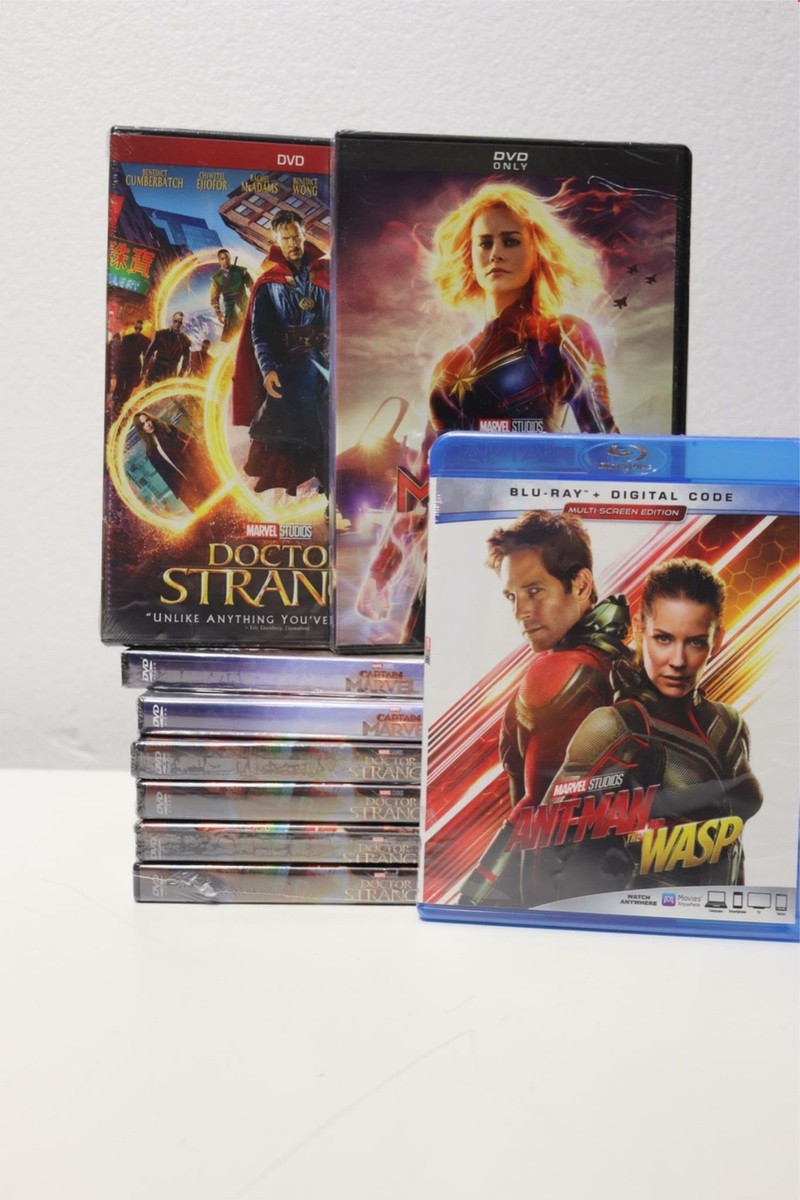 9x Lot New Sealed Ant-Man Wasp, Doctor Strange, Captain Marvel DVD