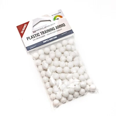 SimpleShot PLASTIC AMMO Slingshot (100pcs) Training Ammunition (3/8 Inch, 10mm)