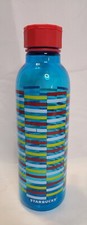 Starbucks Water Bottle Plastic Blue Red Striped 25 fl oz/739 ml Great Condition