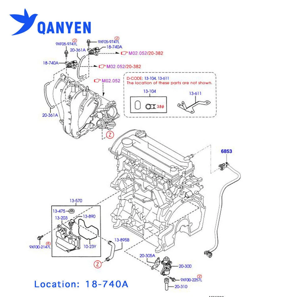 2x Intake Manifold Runner Control Valve for Ford Focus Mazda 3 6 Mercury 03-2014 - Изображение 2 из 4