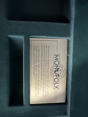 Monopoly Deluxe Franklin Mint 1991 - Édition Collector En Bois - NEUF Scellé