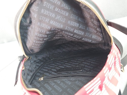 Steve Madden Mini Force Backpack Tote Purse Logo on Black Straps Travel SRP $98 - Picture 18 of 21