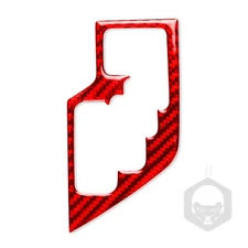 For Toyota RAV4 15-19 Red Carbon Fiber Interior Console Gear Shift Panel Cover