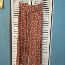 American Eagle Women's High Waisted Wide Leg Palazzo Pants Size SP Boho Floral